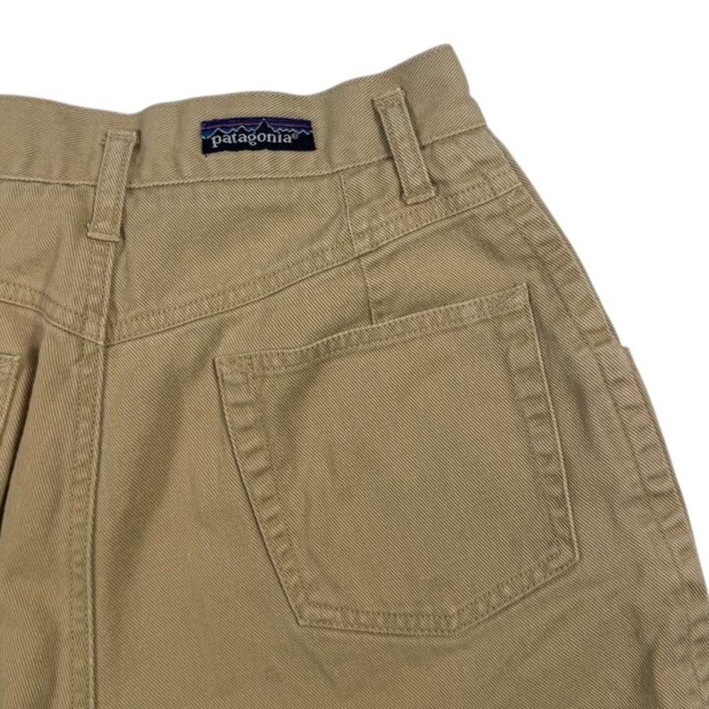 Patagonia‎ Vintage High Waisted Pleated Tapered Cotton Trousers Khaki Tan 10